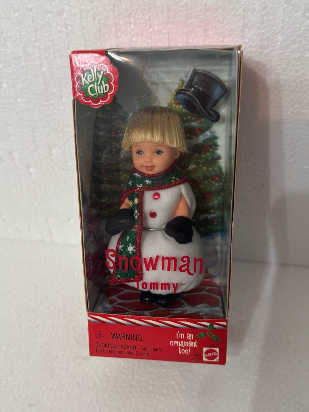 Mattel Barbie Kelly Club Snowman Tommy Doll & Ornament (2001)